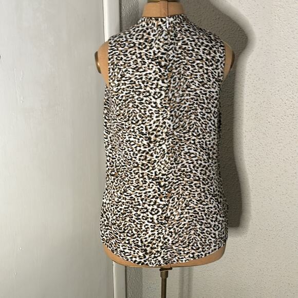 Zac & Rachel V-Neck Animal Print Sleeveless Blouse S Mobwife Dopamine Corporate - Picture 2 of 14